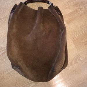 Vintage Balenciaga Hobo Brown Suede Purse